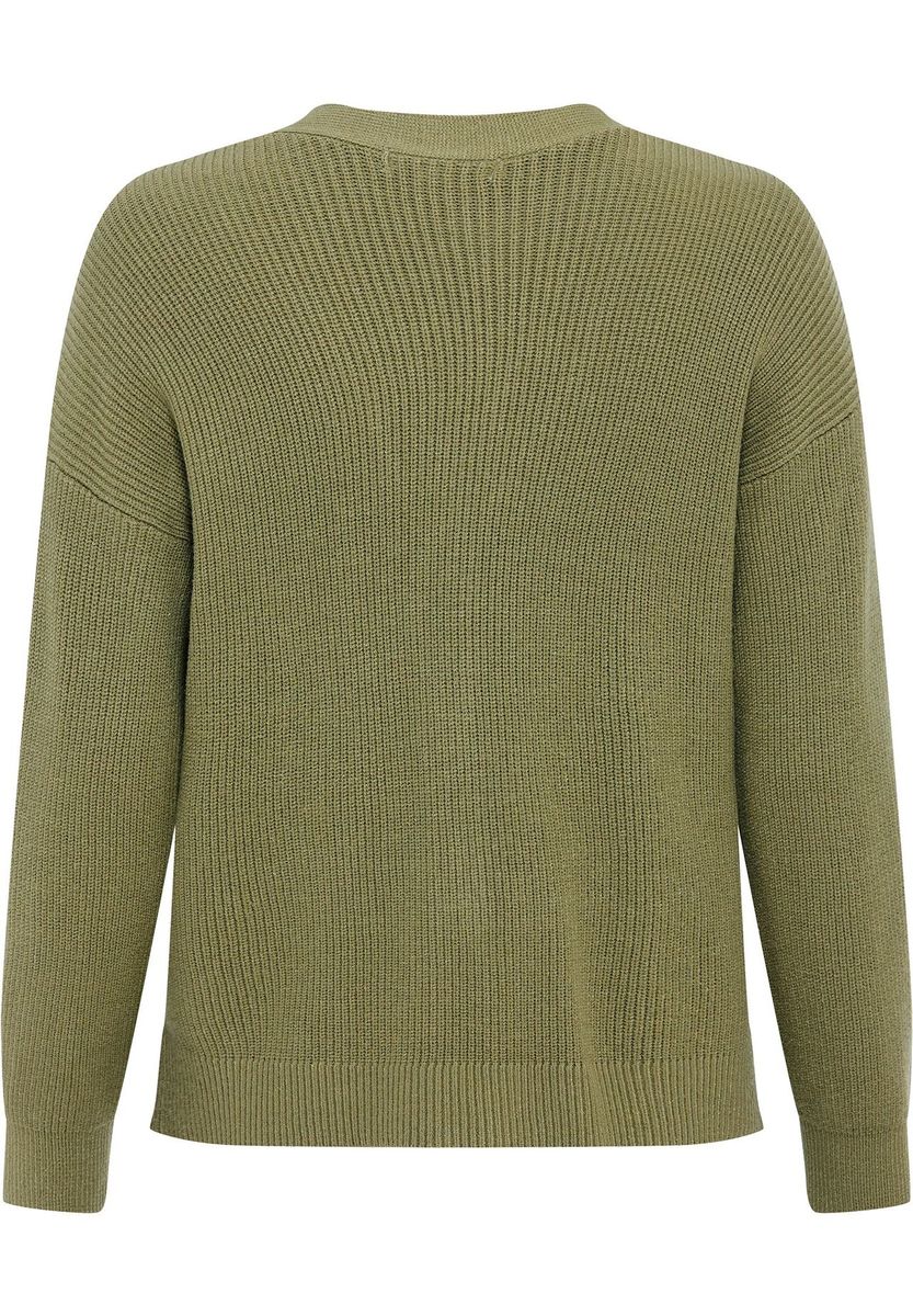 Lässige Strickjacke mit V-Ausschnitt