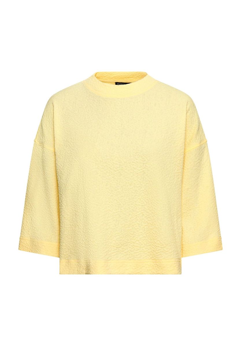 Strukturiertes, verkürztes Oberteil mit Stehkragen