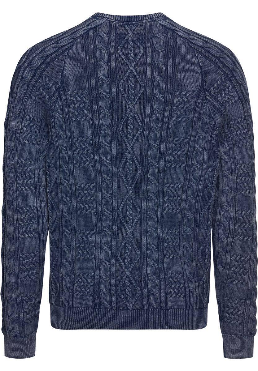 GLOBETROTTER Strickpullover, Baumwolle, für Herren, blau, L