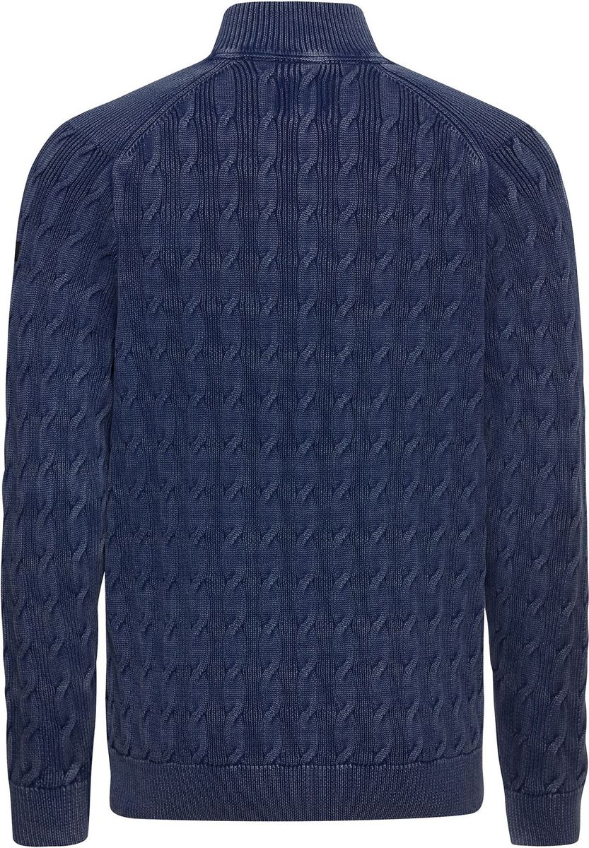 Strukturierter Zopfstrick-Baumwollpullover