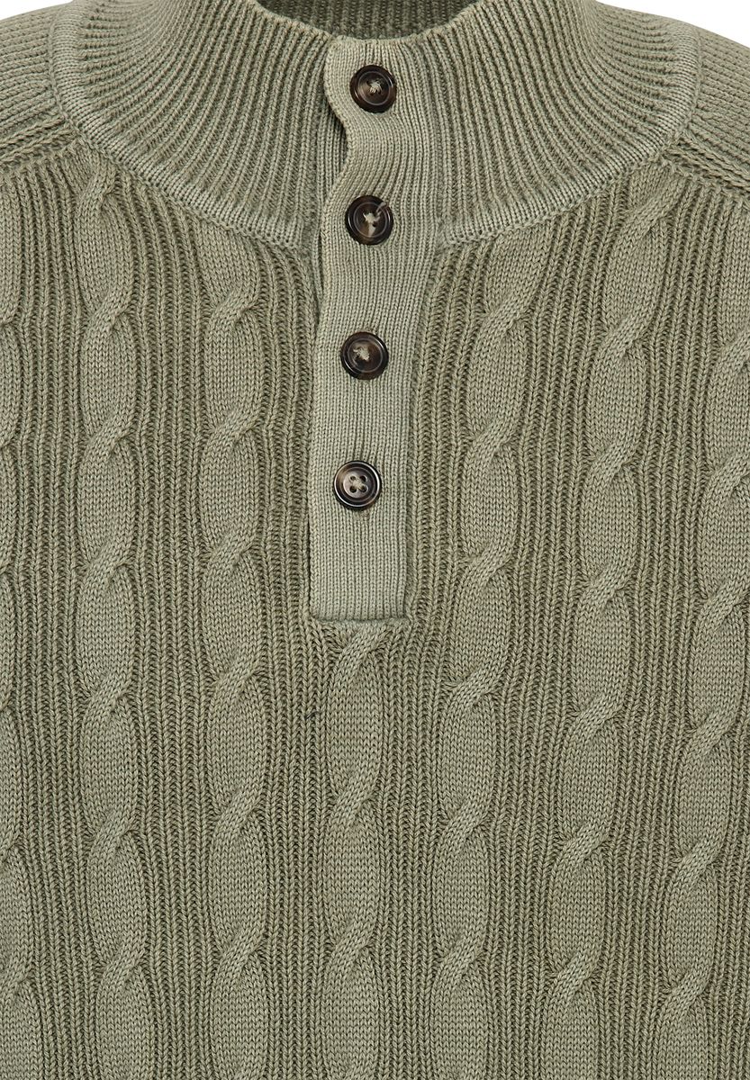 GLOBETROTTER Pullover, Baumwolle, für Herren, grün, L