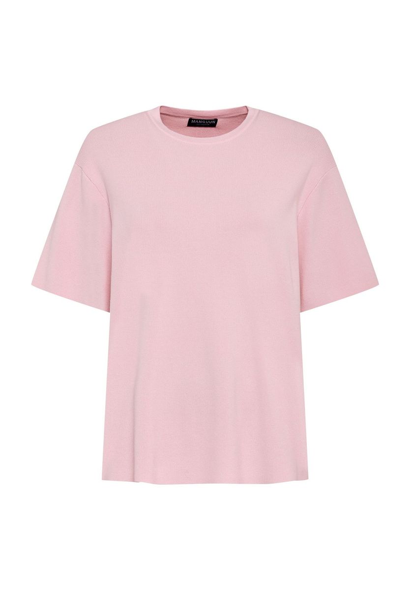 Geripptes Strickshirt mit lockerer Passform