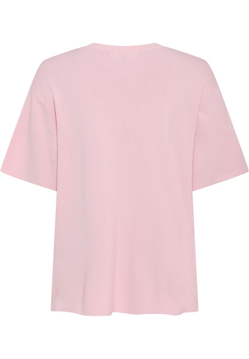 Geripptes Strickshirt mit lockerer Passform
