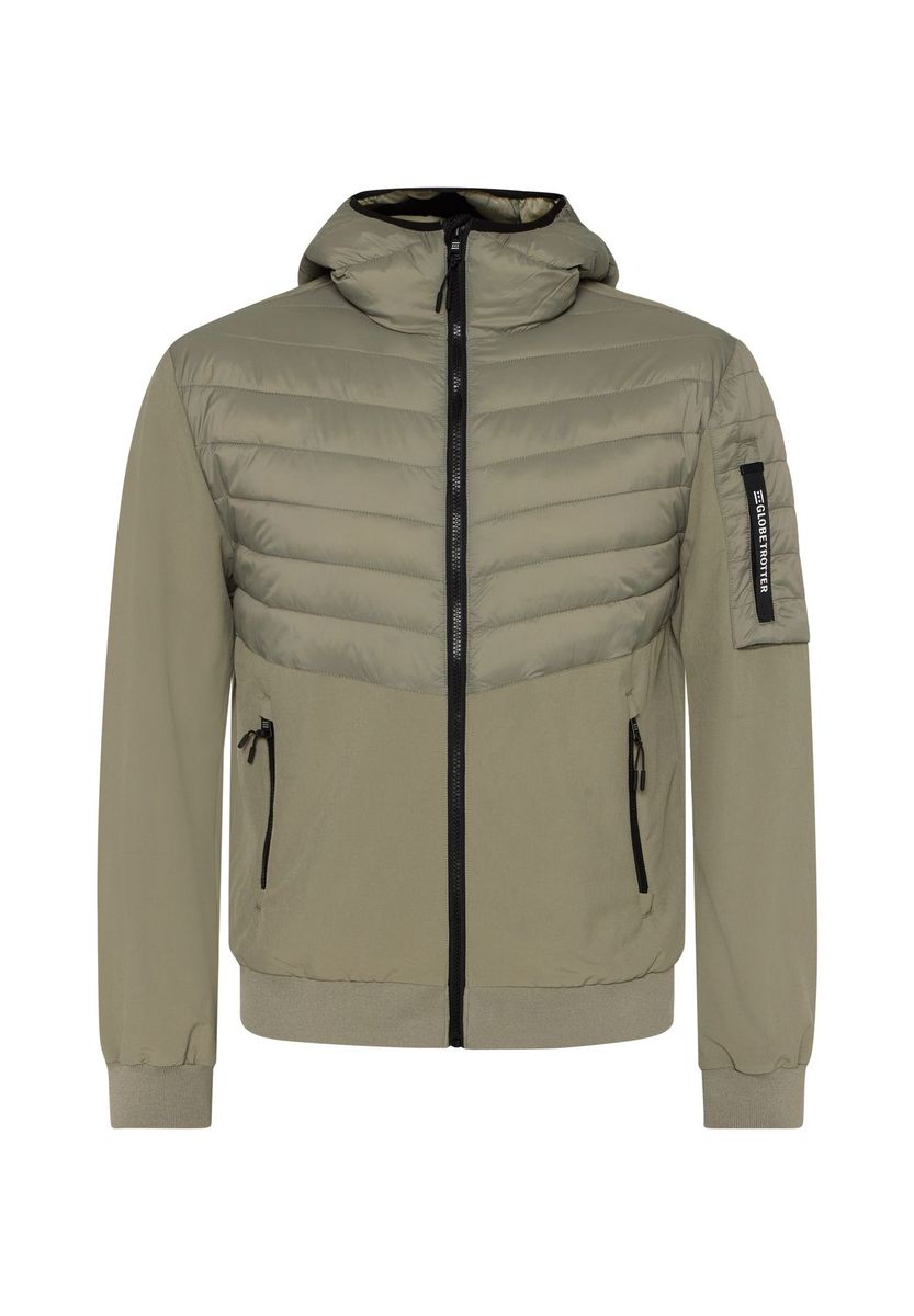 GLOBETROTTER Hybridjacke, Stehkragen, für Herren, grün, M