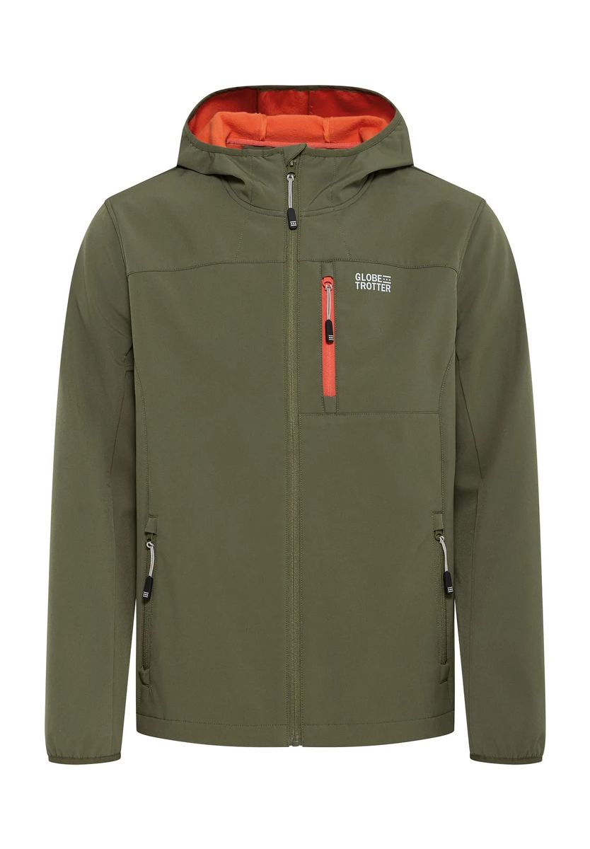 GLOBETROTTER Softshelljacke, Kapuze, für Damen, grün, 50