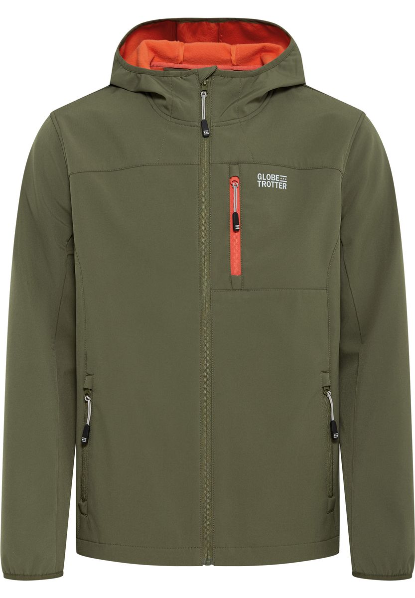 GLOBETROTTER Softshelljacke, Kapuze, für Damen, grün, 50