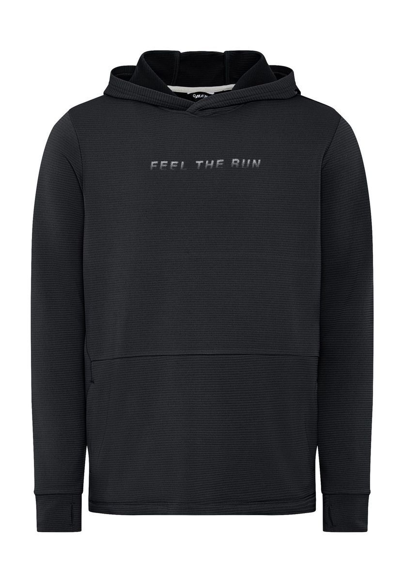 ALEX Hoodie Run, Rippbündchen, für Herren, schwarz, S