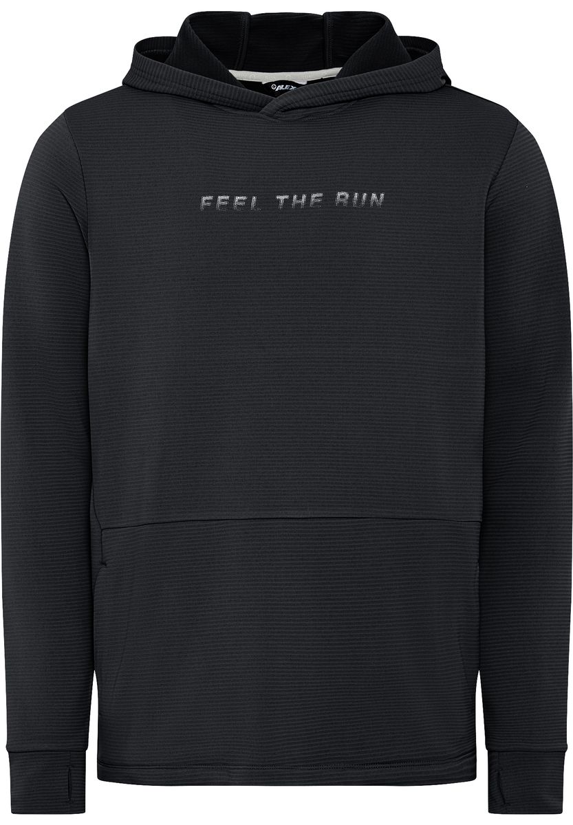ALEX Hoodie Run, Rippbündchen, für Herren, schwarz, S