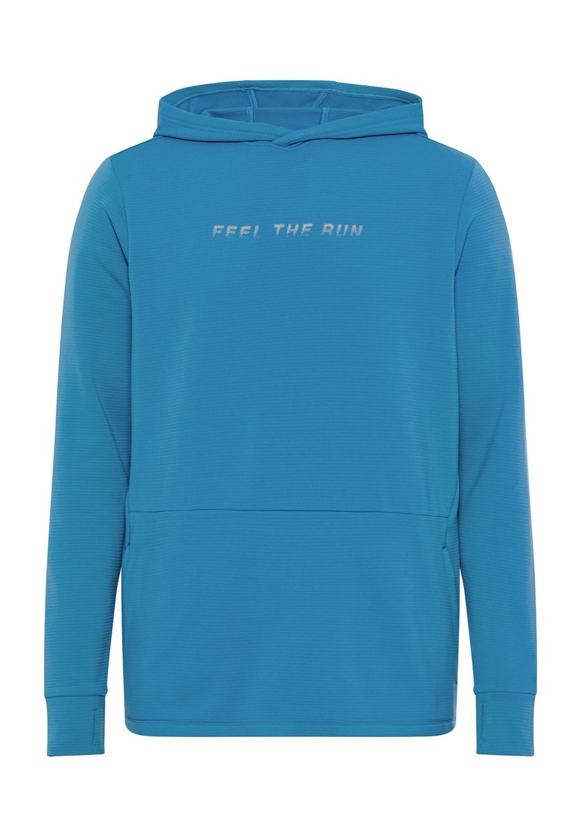 ALEX Hoodie Run, Rippbündchen, für Herren, türkis, L