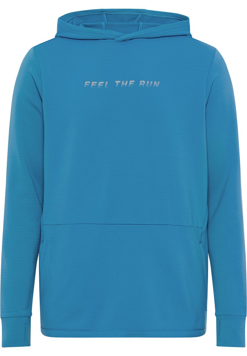 ALEX Hoodie Run, Rippbündchen, für Herren, türkis, L