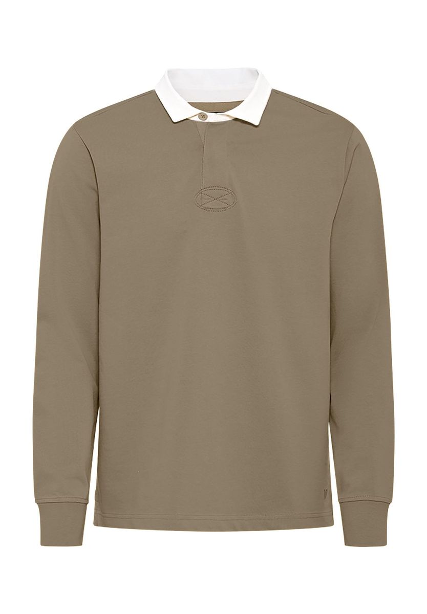 Langarm-Rugbyshirt mit Kragen