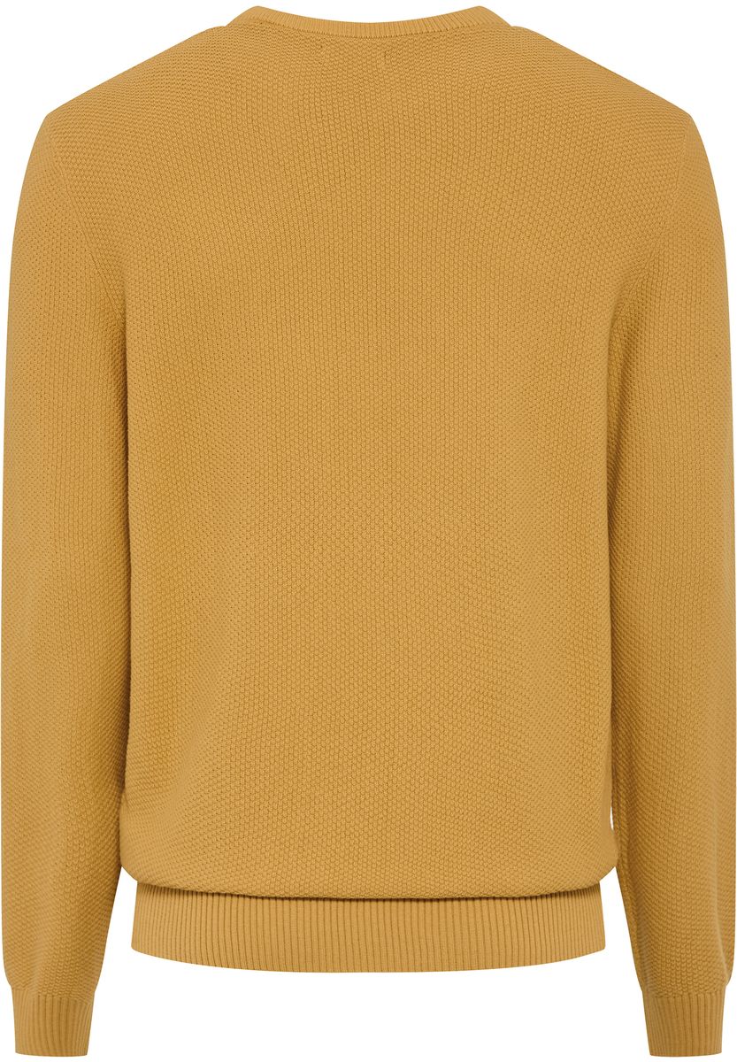 Klassischer Baumwollstrickpullover mit Rundhalsausschnitt