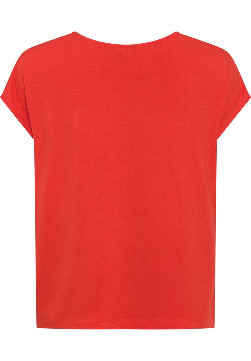 Satin Kurzarm Blusenoberteil