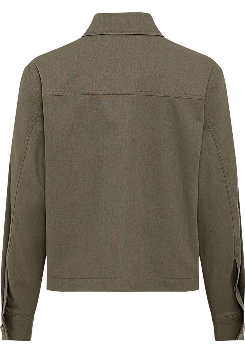 Grüne Baumwollmischung Jacke mit Knöpfen