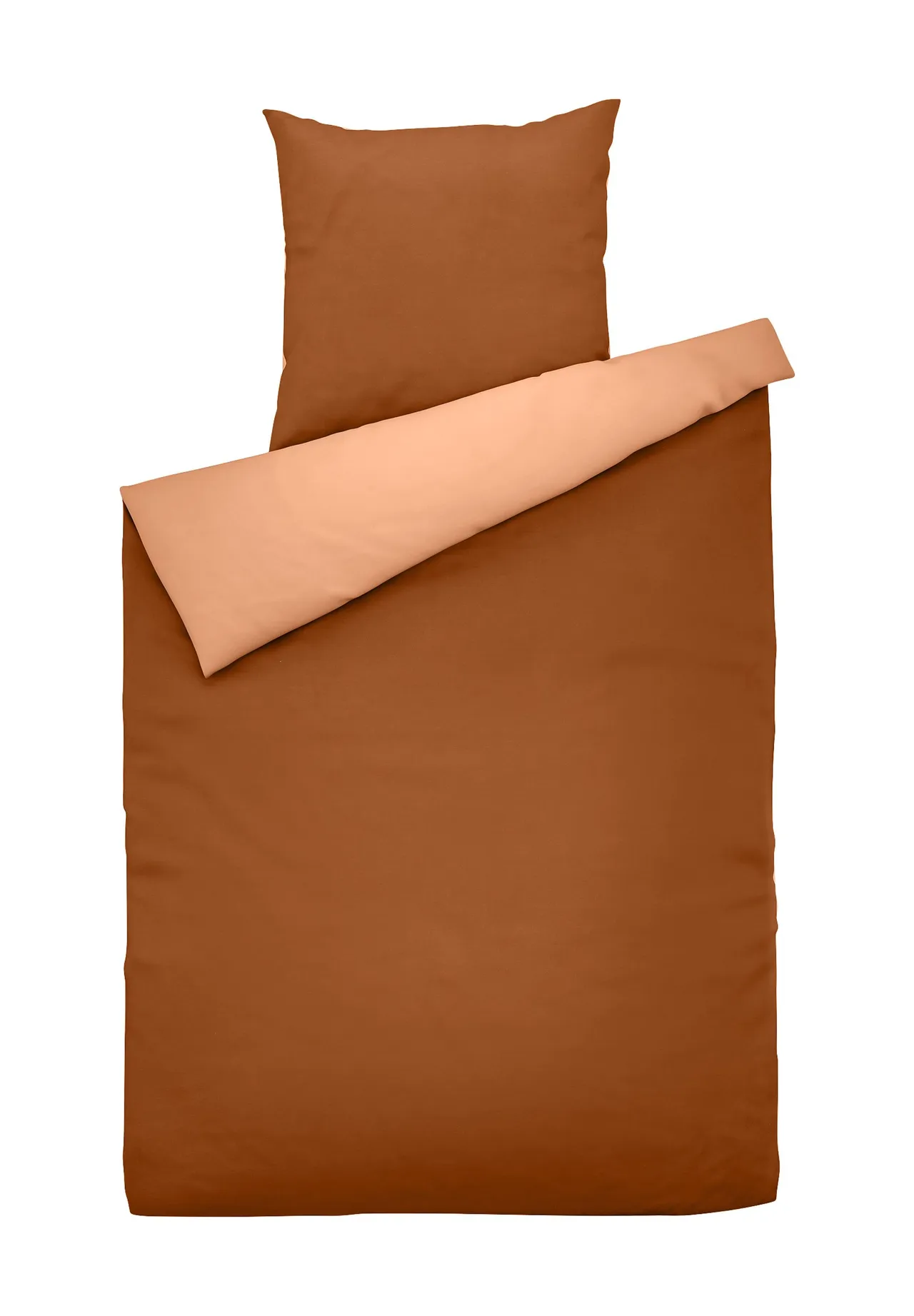 GALERIA home Premium-Satinbettwäsche, orange, 135X200