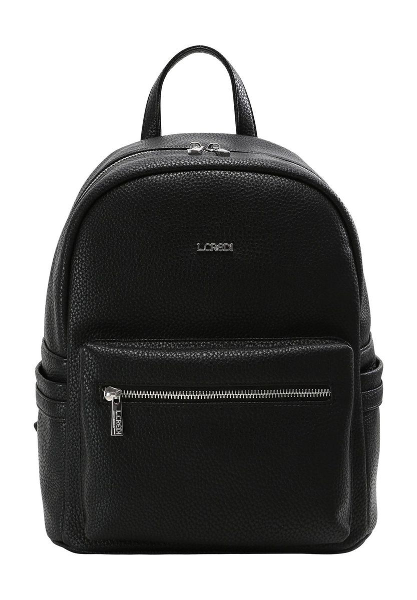 Klassischer Kunstlederrucksack mit Logo