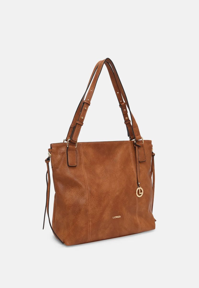 L.CREDI Shopper, Lederoptik, Anhänger, für Damen, braun, 99