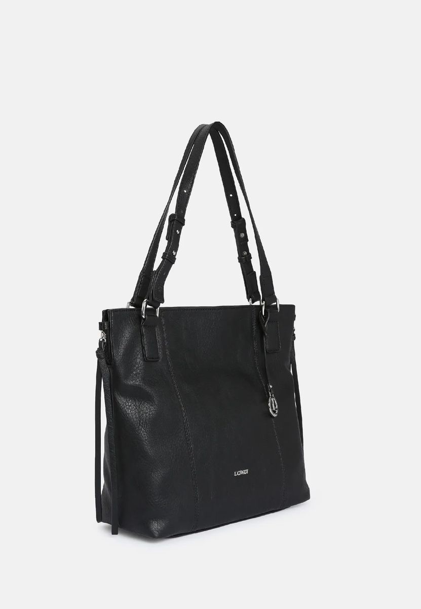 L.CREDI Shopper, Lederoptik, Anhänger, für Damen, schwarz, 99
