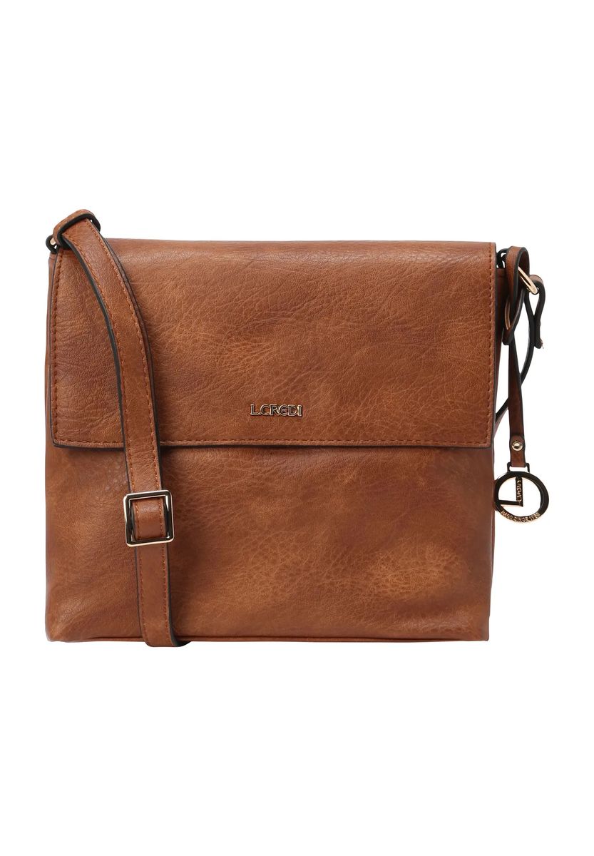 L.CREDI Schultertasche, Anhänger, uni, für Damen, braun, 99