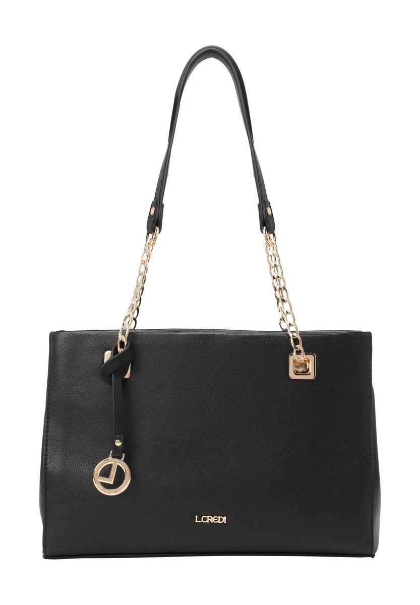 L.CREDI Shopper, Emblem, Anhänger, uni, für Damen, schwarz, 99