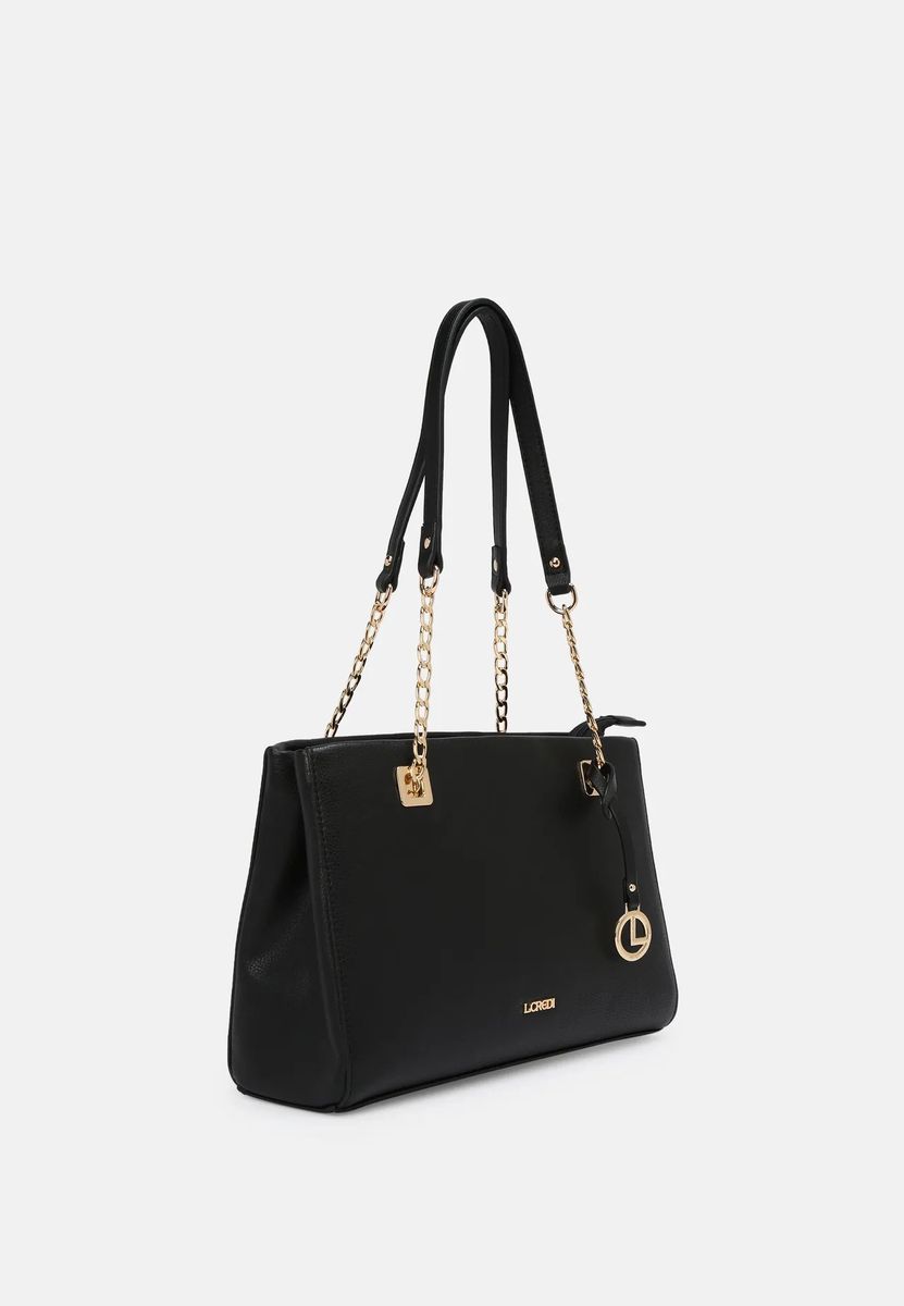 L.CREDI Shopper, Emblem, Anhänger, uni, für Damen, schwarz, 99