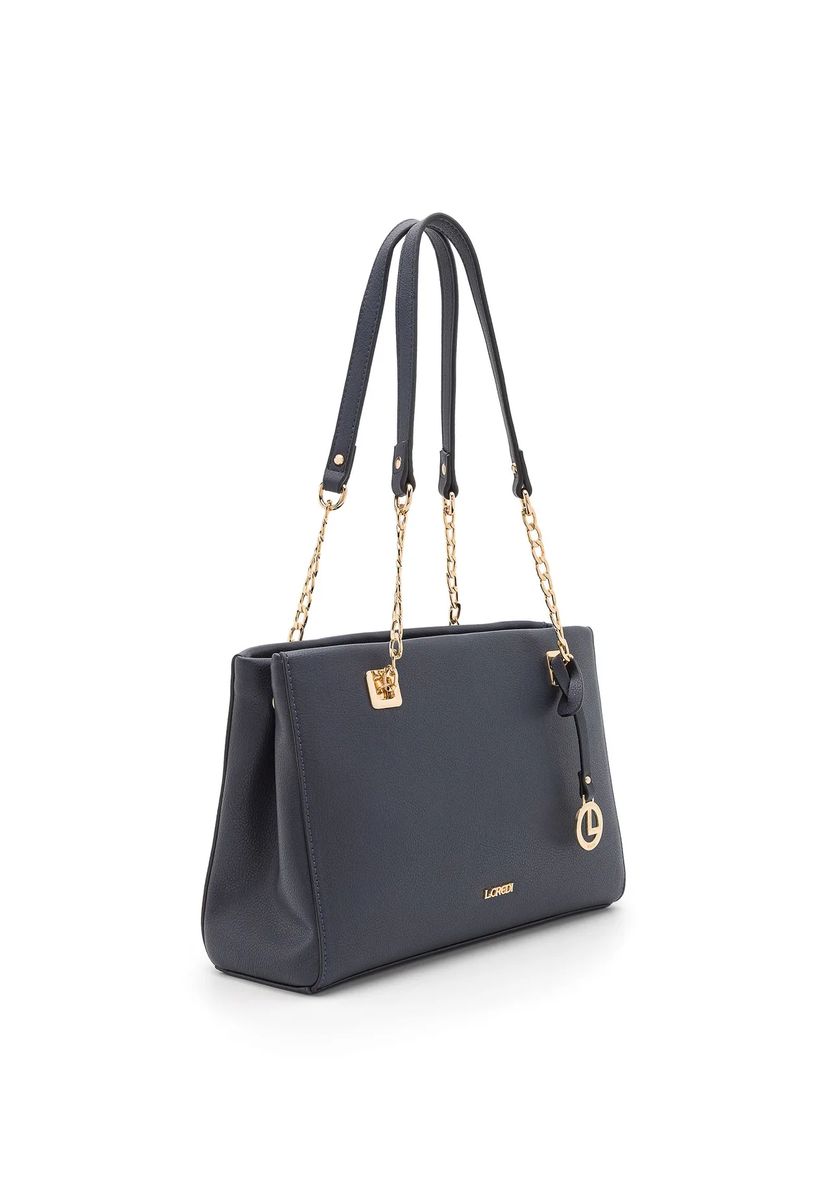 L.CREDI Shopper, Emblem, Anhänger, uni, für Damen, blau, 99