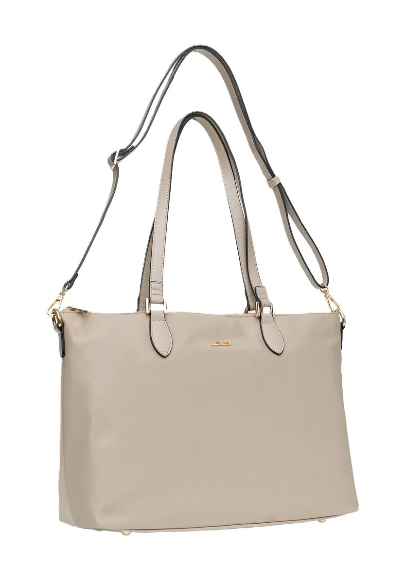 L.CREDI Alena Shopper, Reißverschluss, Standfüßchen, für Damen, beige