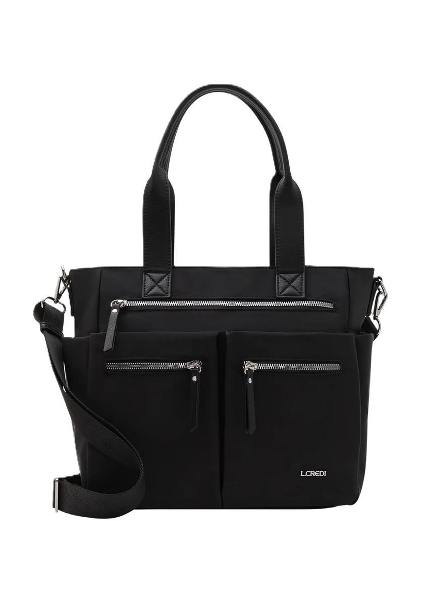 L.CREDI Shopper, Reißverschluss, für Damen, schwarz, 99