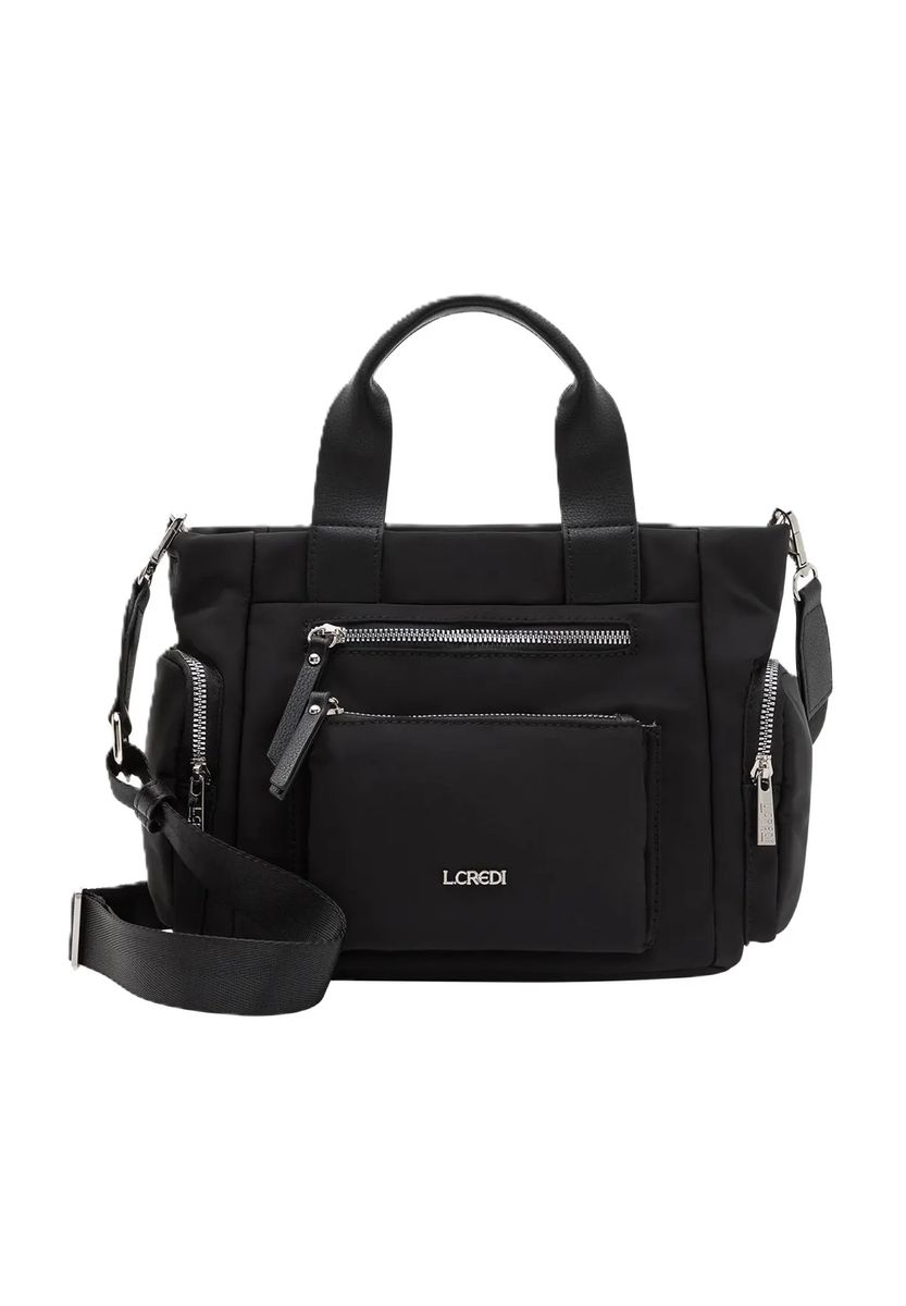 L.CREDI Shopper, Reißverschluss, für Damen, schwarz, 99