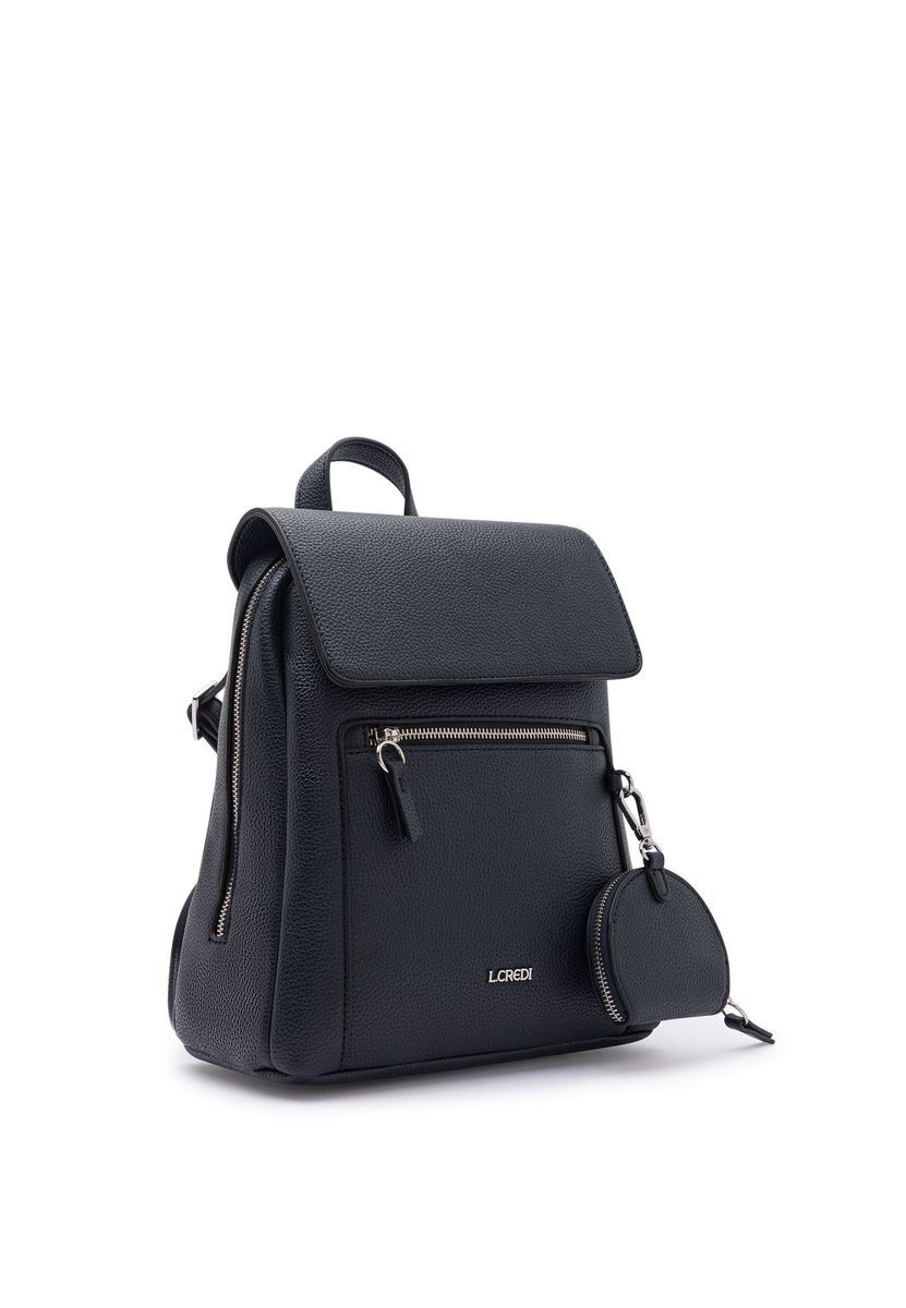 Eleganter Rucksack aus Kunstleder mit Tasche