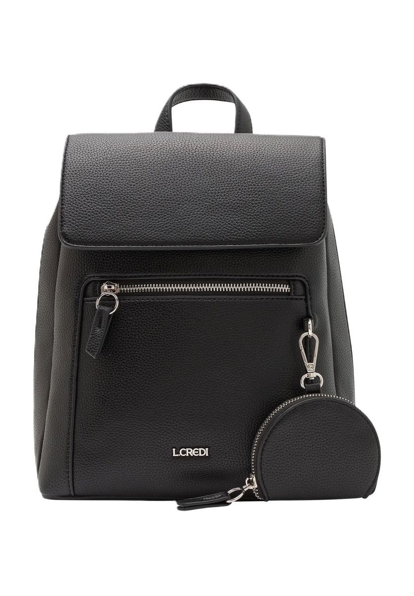 Schicker Rucksack aus Kunstleder mit Tasche