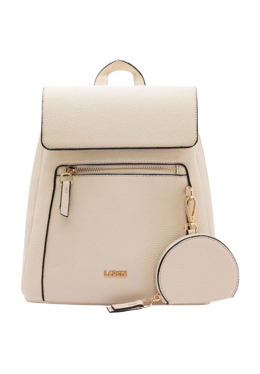 Eleganter Rucksack aus Kunstleder mit Tasche