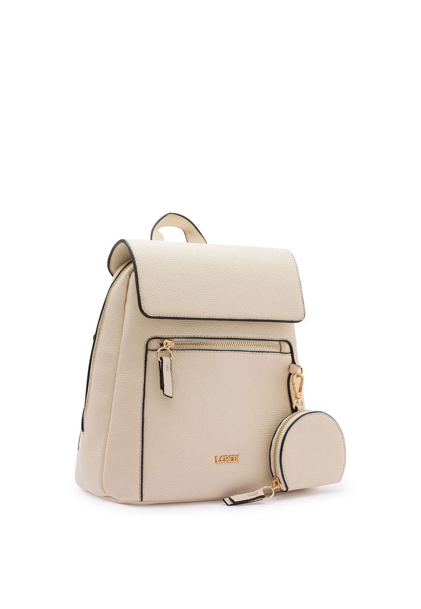 Eleganter Rucksack aus Kunstleder mit Tasche