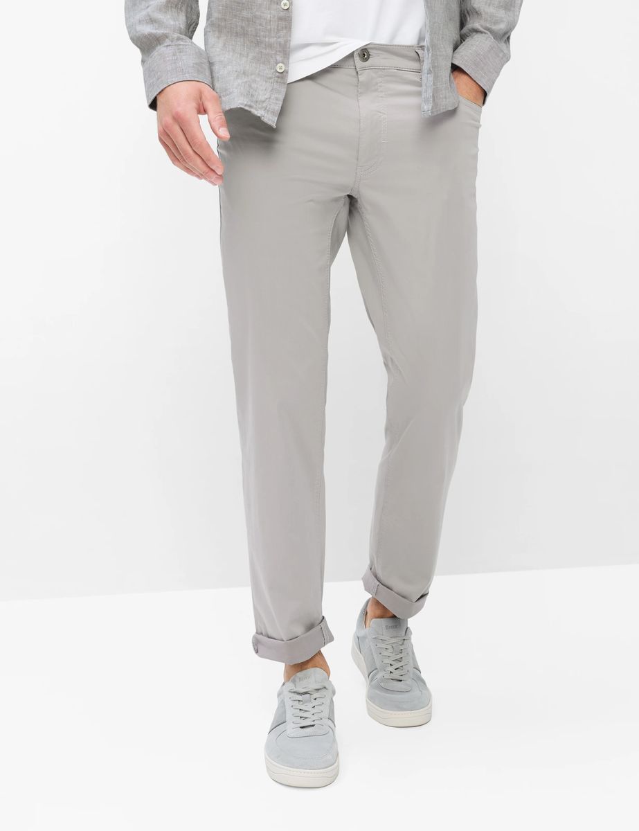 Brax Herren Five-Pocket-Hose Style COOPER PLATIN, hellgrau, Gr. 30/32