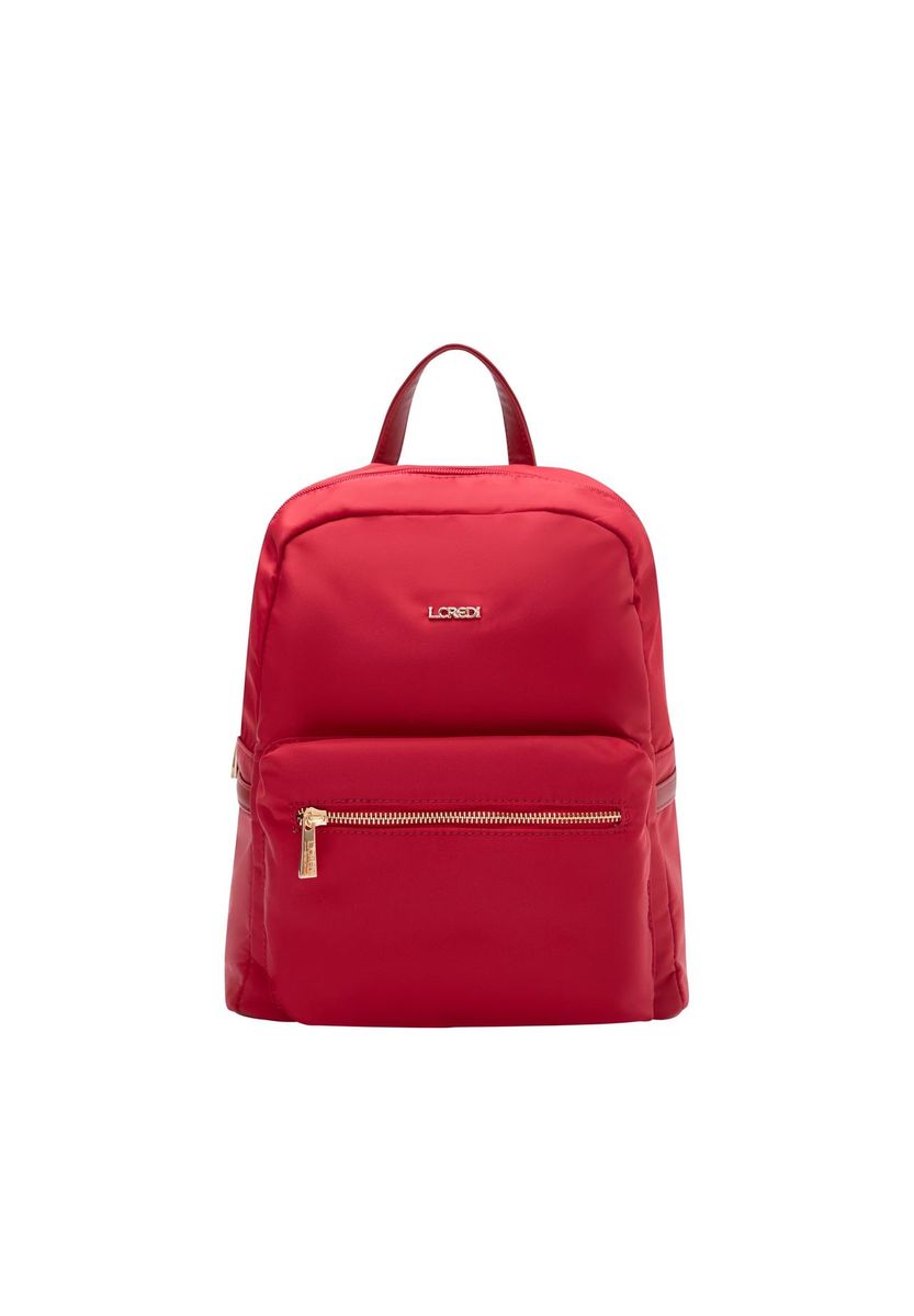 Eleganter Nylon-Rucksack mit goldener Hardware