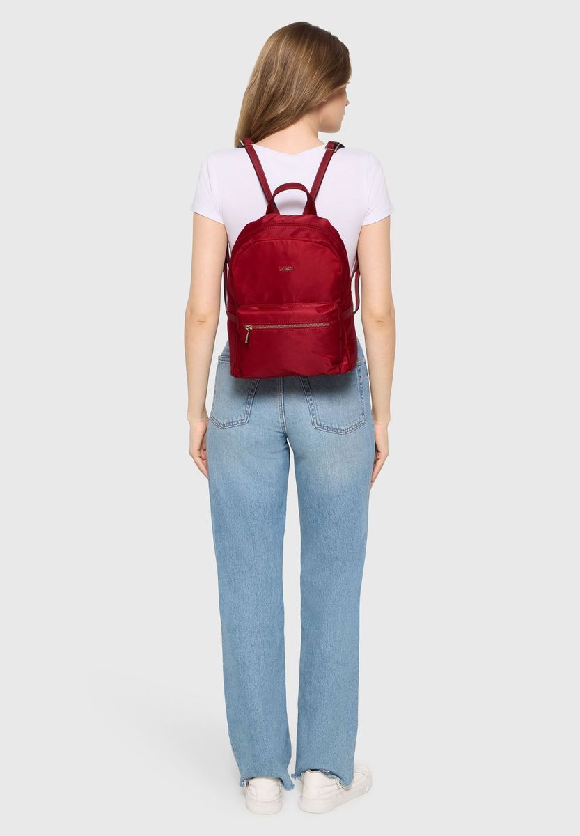 Eleganter Nylon-Rucksack mit goldener Hardware