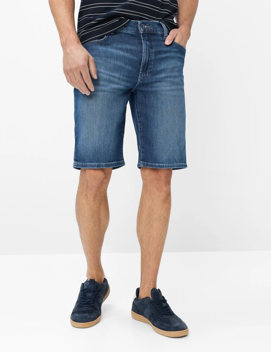 Brax Herren Bermuda Style CLINT B DARK STEEL USED, denim dunkelblau, Gr. 30