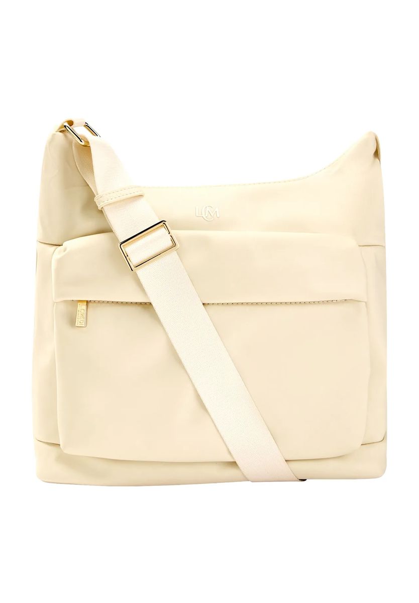 L.CREDI Umhängetasche, Reißverschlussfach, für Damen, beige, 99