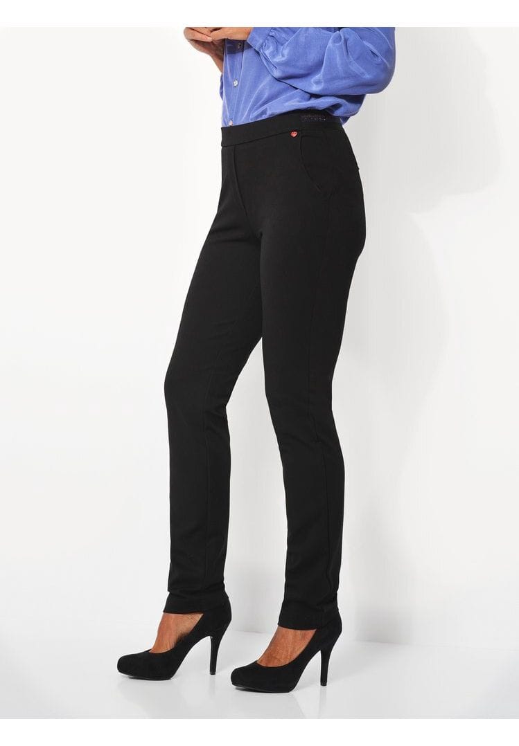 Schlanke Knöchellange Hose mit unsichtbarem Bund