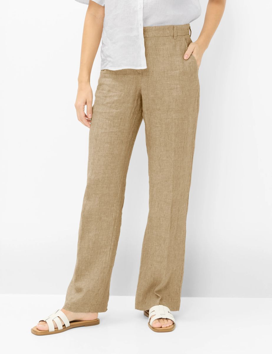 Brax Damen Palazzohose Style MAINE ALMOND, Beige, Gr. 44L