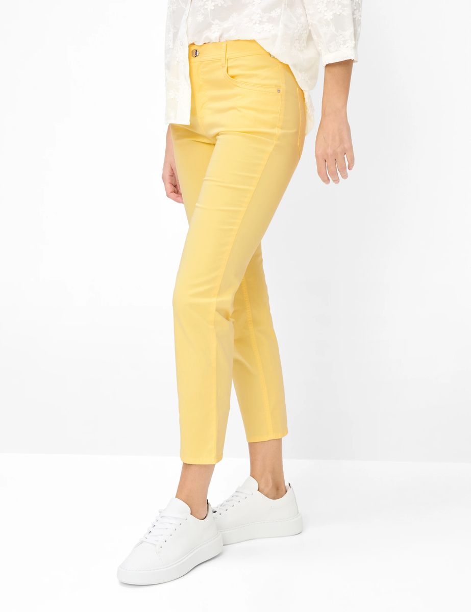 Brax Damen Five-Pocket-Hose Style MARY S BUTTERCUP, hellgelb, Gr. 44