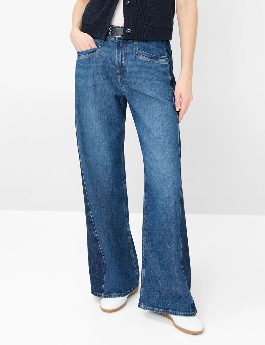 Brax Damen Five-Pocket-Hose Style MORGAN MIXED INDIAN OCEAN, denim blau, Gr. 38L