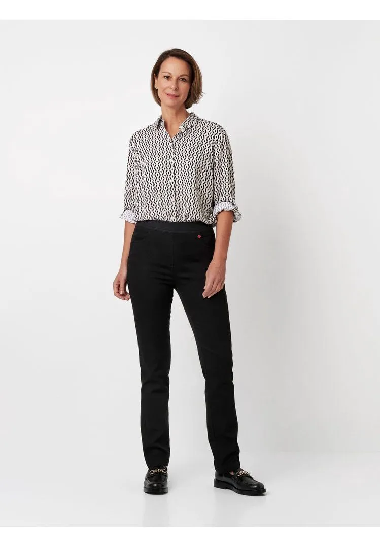 Schmal geschnittene Jeggings mit hohem Bund