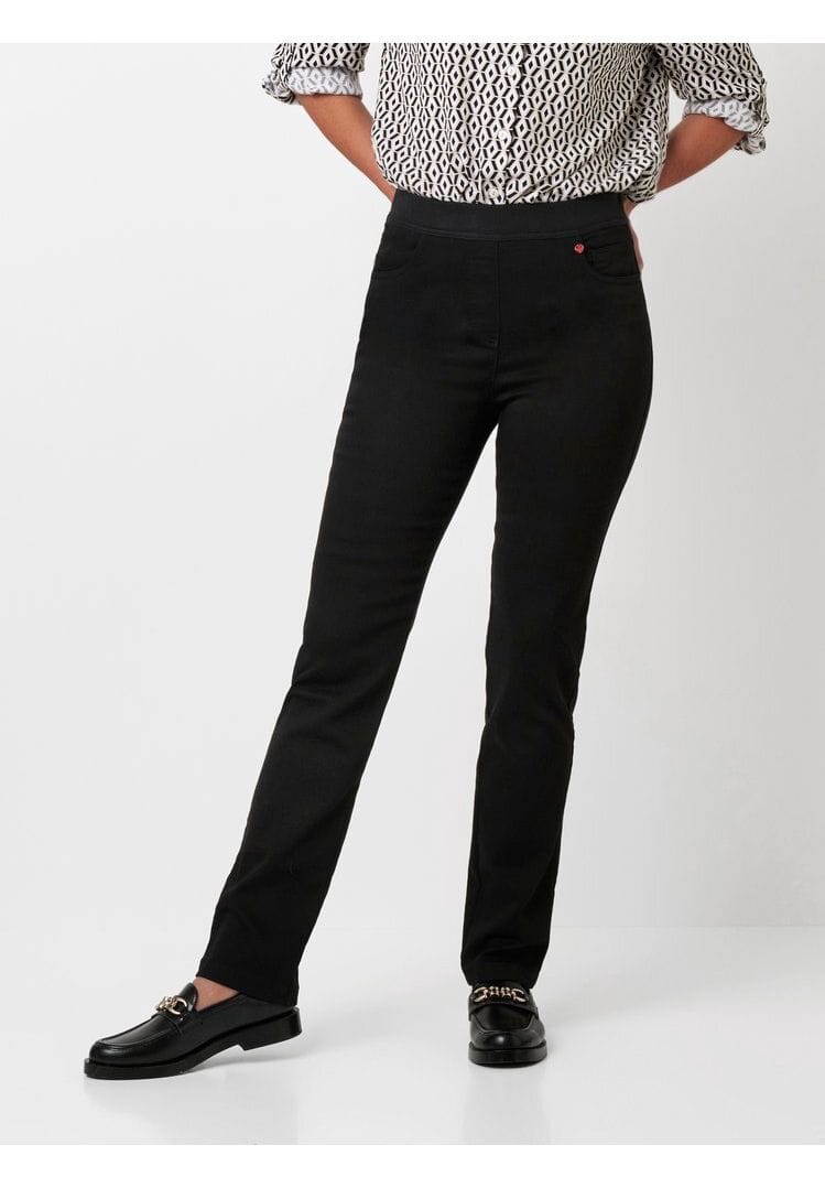 Schmal geschnittene Jeggings mit hohem Bund