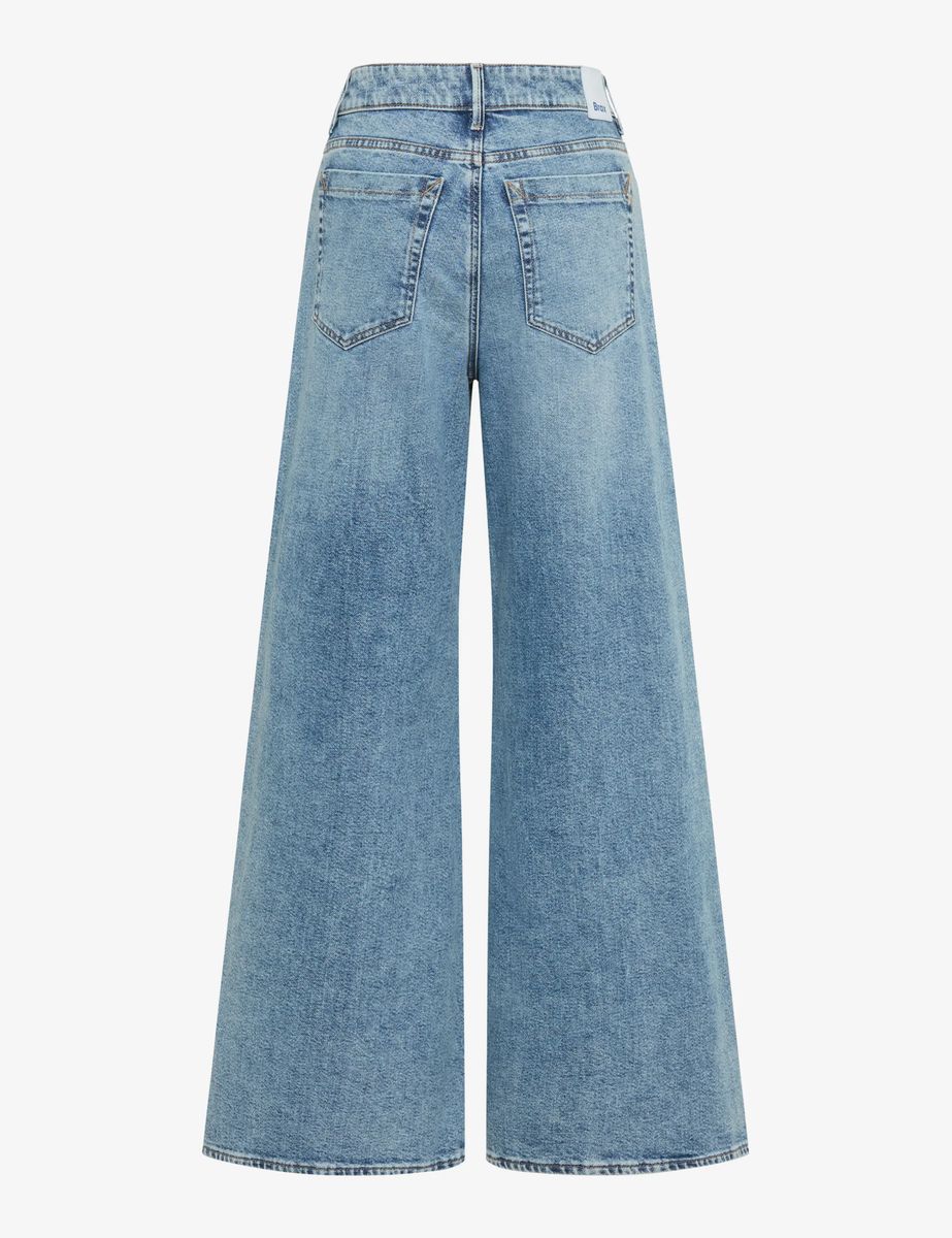 Brax Damen Five-Pocket-Hose Style MARCH USED BLEACHED BLUE, denim hellblau, Gr. 46K