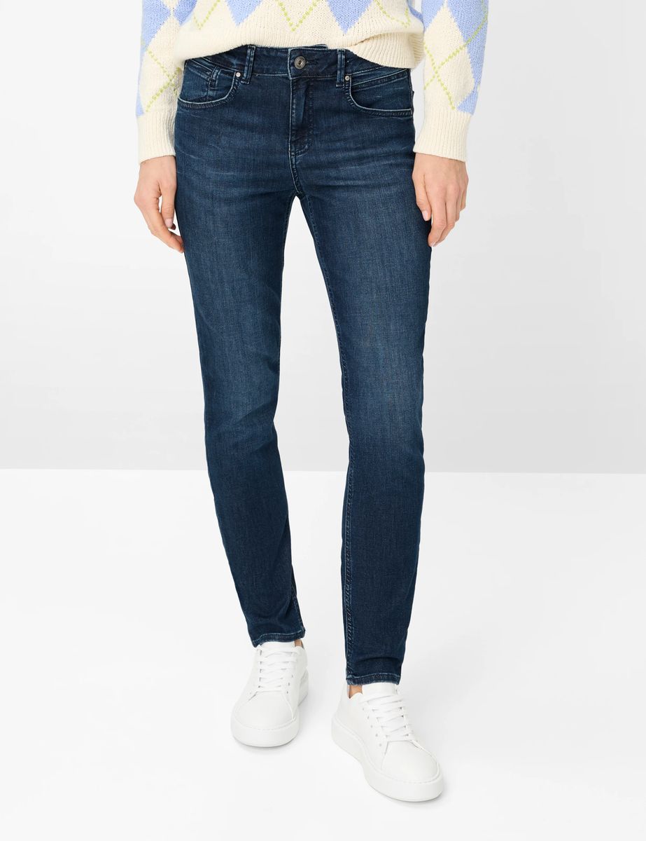 Brax Damen Five-Pocket-Hose Style SHAKIRA USED REGULAR BLUE, denim blau, Gr. 36L