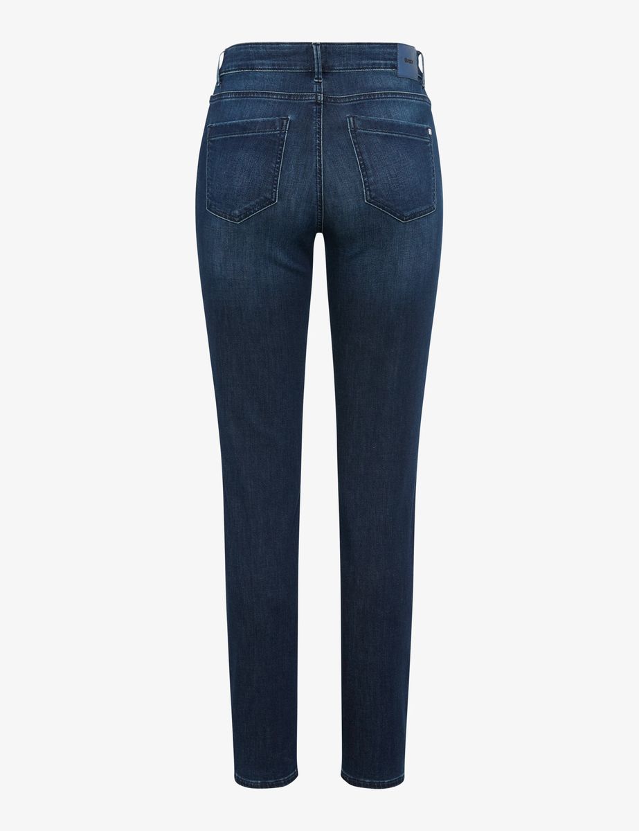 Brax Damen Five-Pocket-Hose Style SHAKIRA USED REGULAR BLUE, denim blau, Gr. 36L