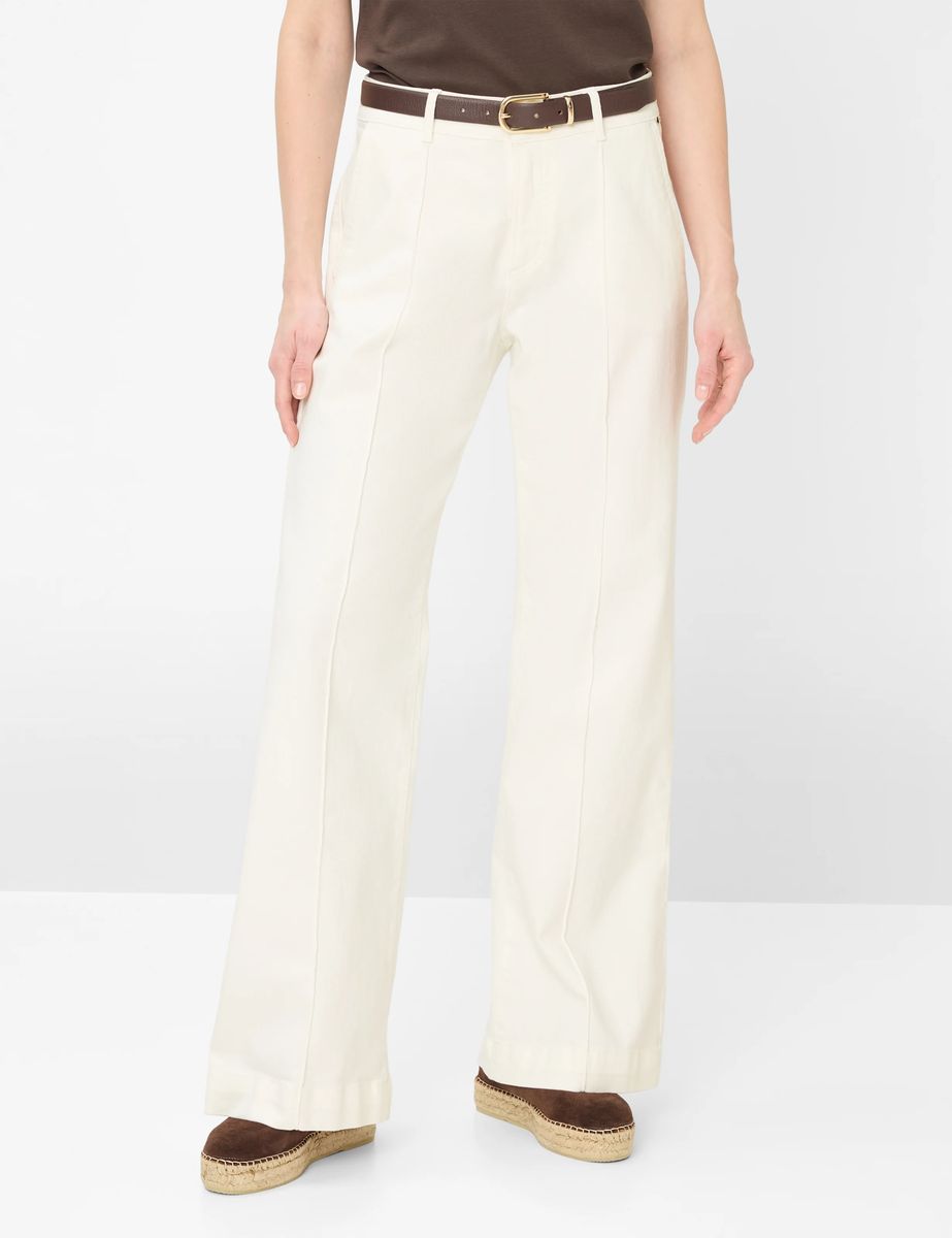Brax Damen Palazzohose Style MAINE SOFT ECRU, denim cremeweiß, Gr. 38K