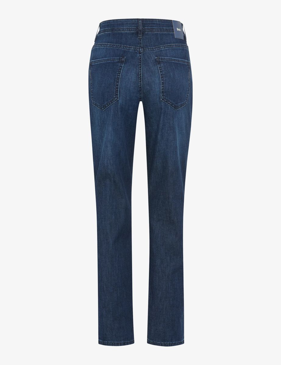 Brax Damen Five-Pocket-Hose Style CAROLA S USED DARK BLUE, denim dunkelblau, Gr. 38K