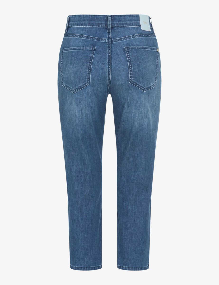 Brax Damen Caprihose Style MARY C USED REGULAR BLUE, denim blau, Gr. 34